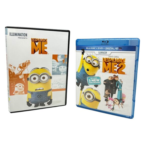 Despicable Me & Despicable Me 2 DVD, Blu-Ray Movie Lot - Picture 1 of 6